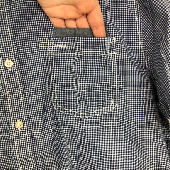 American Rag Cie Mens Slim Fit Plaid Short Sleeve - Large - Picture 8 of 15